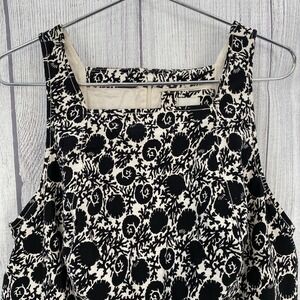 Maeve Dress Womens Plus 1X Black White Seashell Sleeveless Volume Hip Mini